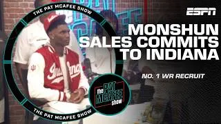 Thumbnail: 🚨 No. 1 WR recruit Monshun Sales announces his commitment to the Hoosiers 🚨 | The Pat McAfee Show