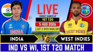 Thumbnail: India Vs West Indies 1st T20 Match l IND vs WI Live Score and commentary, Last 2 Over Highlights