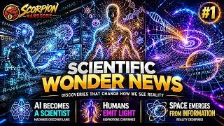 Thumbnail: SCIENTIFIC WONDER NEWS 1#AI BECOMES A SCIENTIST - HUMANS EMIT LIGHT - SPACE EMERGE FROM INFORMATION