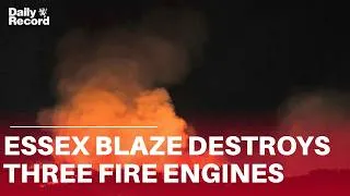 Thumbnail: Three fire engines and two fire officer cars DESTROYED in Essex blaze