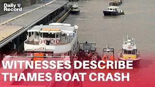 Thumbnail: Thames Police BOAT CRASH eyewitnesses describe incident