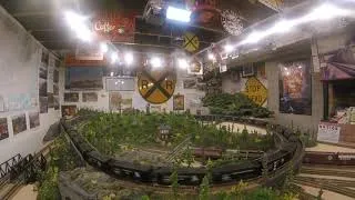 Thumbnail: HO scale C&O coal consist traversing over the 3% grade