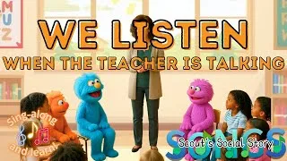Thumbnail: Listen to the Teacher Song | Social Story about Listening when the teacher is speaking