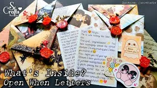Thumbnail: What's Inside OPEN WHEN LETTERS | Aesthetic Vintage handmade gift ideas for boyfriend | S Crafts