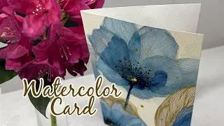 Thumbnail: Watercolor Painting Card with Flowers | Zentangle Mixed Media Doodle Art Painting Tutorial! 💧🎨