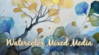 Thumbnail: Abstract Watercolor Painting with Zentangle Drawings | Relaxing ART Tutorial