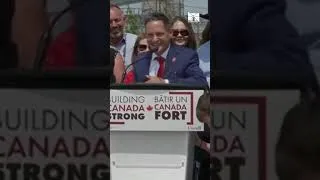 Thumbnail: Officials gather to celebrate the Gordie Howe International Bridge