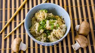 Thumbnail: How To Make Vegan Wonton Dumplings At Home With The Juiciest Tofu Filling & Chili Oil Sauce