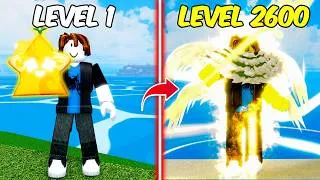 Thumbnail: Blox Fruits Noob to Pro With only Light Fruit to obtained Fully Angel v4 and Level 2600