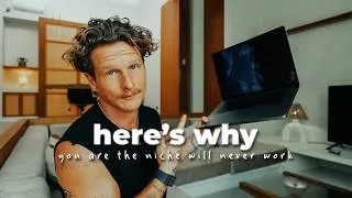 Thumbnail: "you are the niche" will actually kill your personal brand...