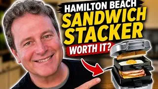 Thumbnail: I Tested the Hamilton Beach Sandwich Stacker...Worth It? #BreakfastHack #SandwichMaker