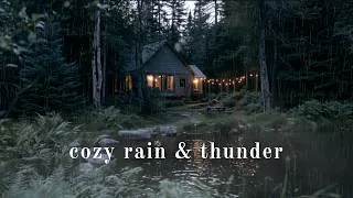 Thumbnail: Cozy Rain Ambienceㅣ Lakeside Cabin in the Forest at Night