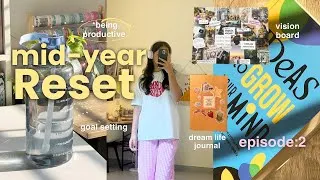 Thumbnail: MID-YEAR LIFE RESET🌱| vision board, dream life journal, goals⭐️ | Malayalam | Secret Starry Night