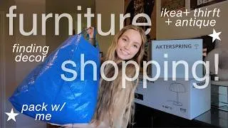 Thumbnail: New Apartment Shopping! IKEA haul, furniture and decor, antique stores + pack with me📦🛍️