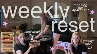Thumbnail: Weekly Reset! meal prep, cleaning apartment, grocery, chores🥗🛍️