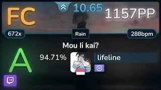 Thumbnail: 10.7⭐lifeline | THE ORAL CIGARETTES - Mou Ii kai? [Rain] +DT 94.71% FC |  1157pp - osu!