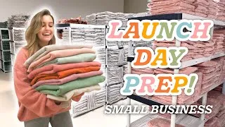 Thumbnail: STUDIO VLOG #022 - LAUNCH DAY PREP WITH ME! (OVER 8,000 SWEATSHIRTS!)