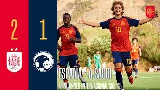 Thumbnail: RESUMEN | España 2-1 Arabia Saudí | Minitorneo internacional sub-18 (J1) | 🔴 SEFUTBOL