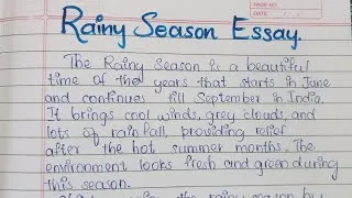 Thumbnail: Essay On Rainy Season in english// writing essay// Rainy Season #selfwritingworld #rainydays