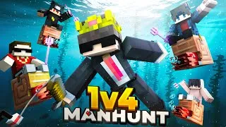 Thumbnail: Minecraft Manhunt Speedrunner 4 Hunters REMATCH