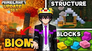 Thumbnail: "Minecraft Update 26.1 is INSANE! New Wool Stairs, Biome & Dungeon!