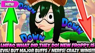 Thumbnail: *LMFAOOOO! WHAT DID THEY DO!* NEW FROPPY IS EVIL! BUT MAJOR BUFFS / NERFS! CRAZY WINS! (Ultra Rumble