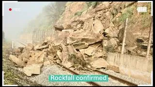 Thumbnail: Drone response to Railway Rockfall Monitoring Alert
