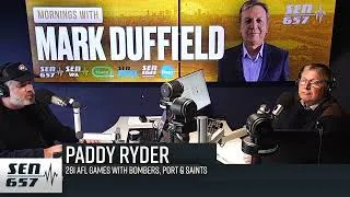 Thumbnail: "I don't blame the club for nothing."  Former Bomber Paddy Ryder joins Duff and the Doctor.