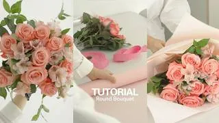 Thumbnail: 초보자를 위한 꽃다발 스파이럴 기초 | 라운드 꽃다발 만들기부터 포장까지