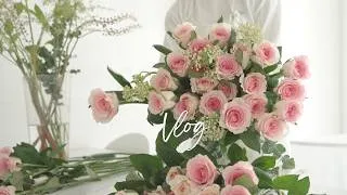 Thumbnail: 작은 꽃집을 운영하는 여름날의 하루 | 장미 50송이 꽃다발, 수국 꽃다발
