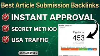 Thumbnail: Best Article Submission Backlinks Sites for SEO (2026) ‪@Seosmartkey‬