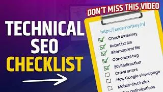 Thumbnail: Technical SEO Checklist | All Steps of Technical SEO Explained | Technical SEO in Hindi