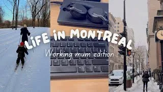 Thumbnail: January reset, morning routine, surviving winter in Quebec, toddler learns to ski