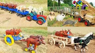 Thumbnail: DIY Mini Farm Carts Bullock Cart Horse Cart Rabbit Cage Trailers