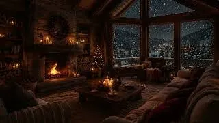 Thumbnail: Peaceful Winter Snowfall by the Fireplace | Soft Piano Music for Sleep, Relaxation and Study