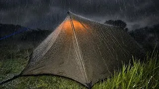 Thumbnail: the most difficult camping with rain and wind ‼️solo camping in heavy rain