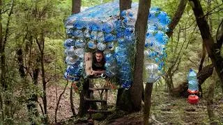 Thumbnail: I Collected 500 Bottles to Build This House in the forest ! Crazy bushcraft experiment