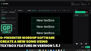 Thumbnail: G-PRESENTER WORSHIP SOFTWARE: Create A New Song Using The Textbox In Version 1.5.1
