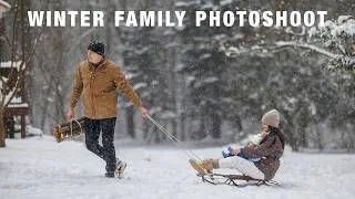 Thumbnail: Winter Family Photoshoot with Heavy Snowfall! Super Magical Portraits! 