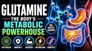 Thumbnail: Glutamine Explained | Gut Health, Immunity & the Body's Metabolic Powerhouse