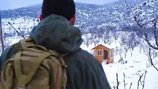Thumbnail: Winter Camp in Wooden House /Snowfall, Heavy Rain and Wind / 4K Relaxing Camping video.