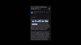 Thumbnail: Accenture Onboarding Dashboard Email - Workday Account #shorts    #ytshorts    #viralshorts