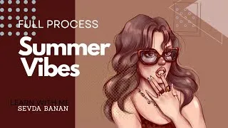 Thumbnail: lo-fi summer vibes 🕶️ digital art speedpaint [Clip Studio Paint]
