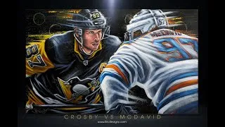Thumbnail: Sidney Crosby vs Connor McDavid 🏒 Battle Of The Titans 👊 Eric Sevigny Sports Art