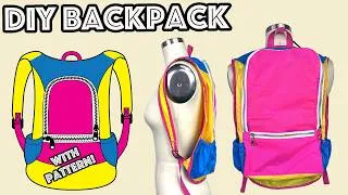 Thumbnail: The Best DIY Packable Backpack: Perfect For Travel Or School! With Pattern And Full tutorial!