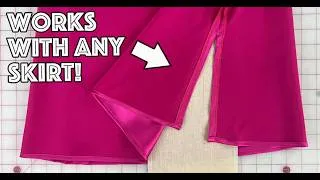 Thumbnail: How To Add A Slit To Any Skirt The Easy Way! | No Extra Seams Needed!