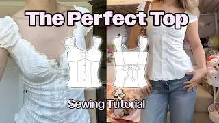Thumbnail: Sew a Cute Fitted Babydoll Blouse | Easy Coquette Top Sewing Tutorial♡₊˚ 🦢・₊✧