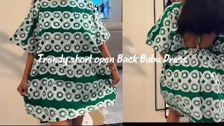 Thumbnail: SHORT BUBU GOWN WITH OPEN BACK | Easy Step-by-Step Sewing Tutorial for Beginners ✂️🔥 