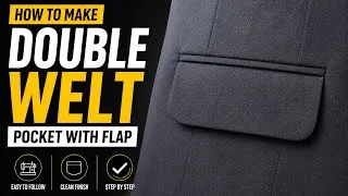 Thumbnail: HOW TO SEW A DOUBLE WELT POCKET WITH FLAP | Professional Tailoring Technique Step-by-Step ✂️ 