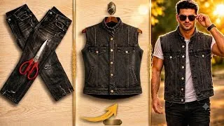 Thumbnail: 🔥 Turning Tattered Jeans into THIS Luxury Men's Vest! 🤯
